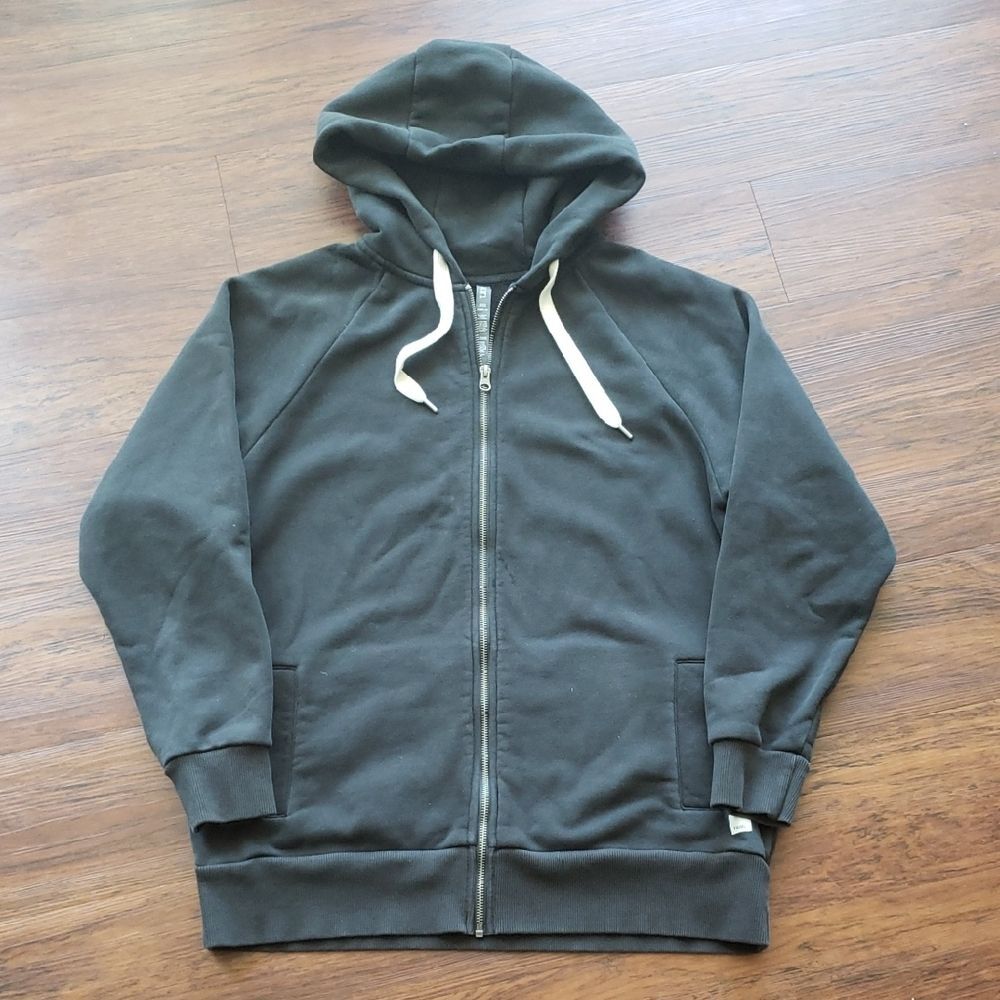 Vuori Women's Dark Grey Cozy Oversized Restore Full Zip Hoodie Sz Medium